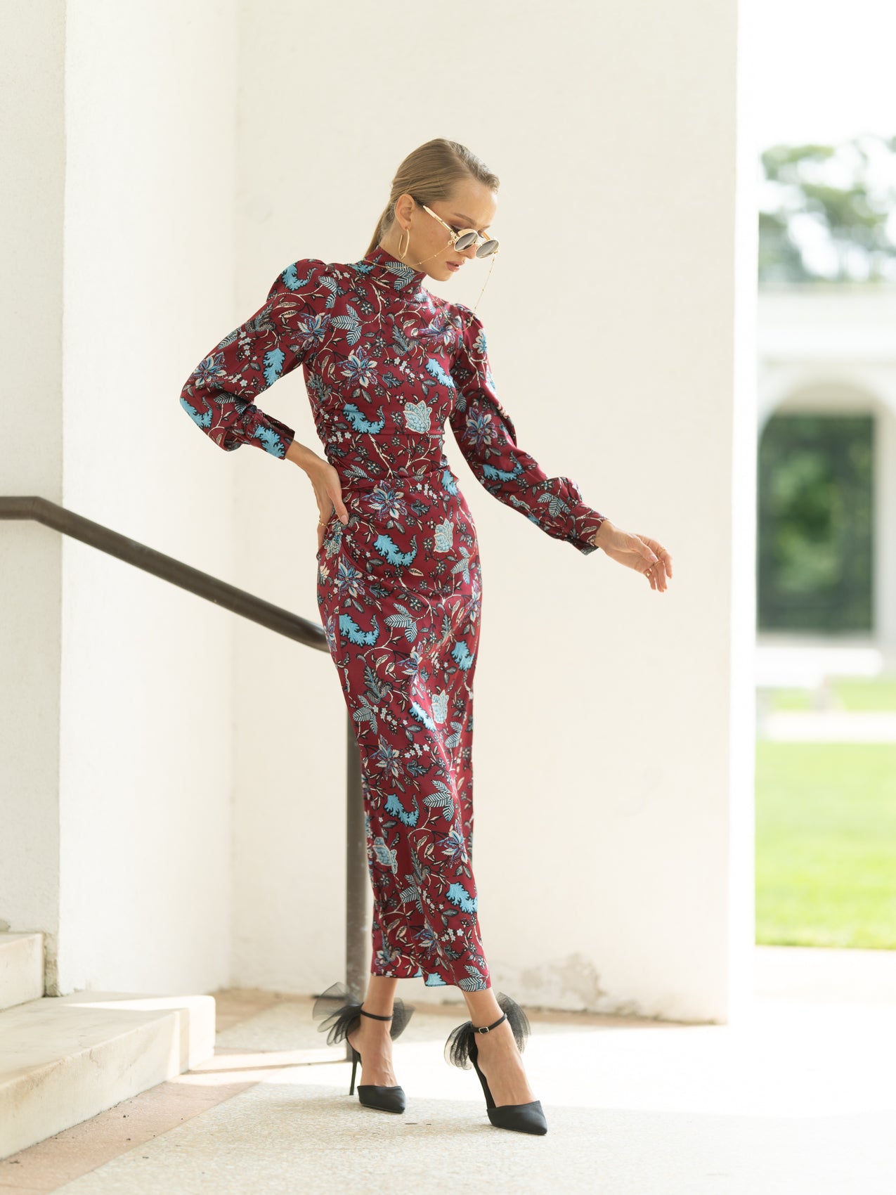 Multicolored silk long dress Levia New York Multicolored silk long dress Levia New York